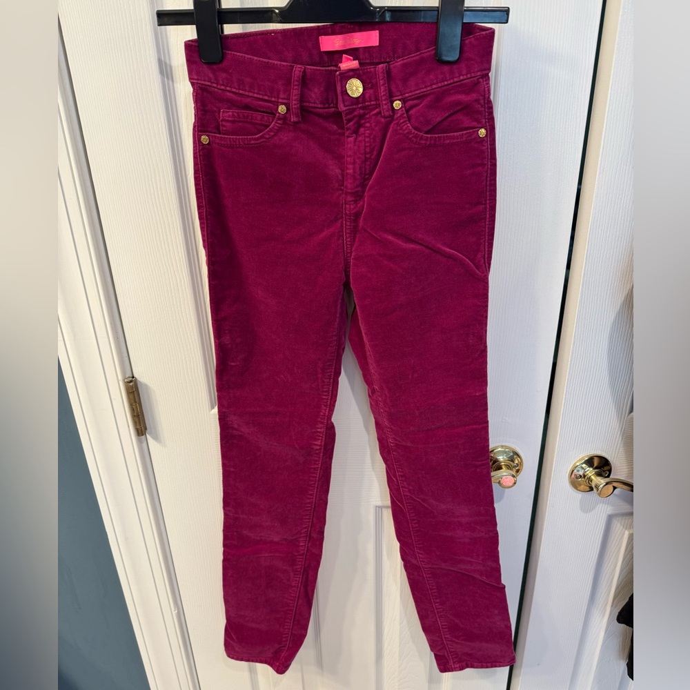 Women's Corduroy Jeans in Rich Burgundy